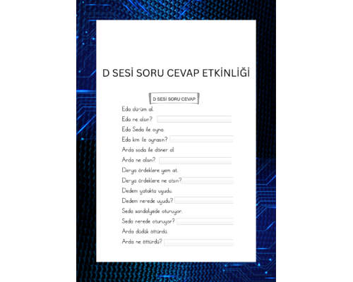 D SESİ ÇALIŞMALARI