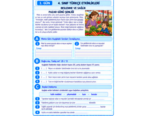 Beslenme ve Sağlık Etkinlikleri