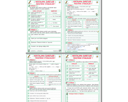 NOKTALAMA İŞARETLERİ ETKİNLİK PAKETİ