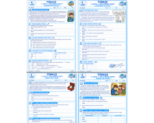 TÜRKÇE 2. HAFTA ETKİNLİKLERİ