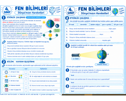 Dünya’mızın Hareketleri 3.Hafta Etkinlikleri