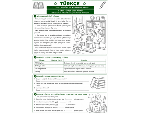 2. TEMA: ATATÜRK VE KAHRAMANLARIMIZ 6.HAFTA ETKİNLİKLERİ