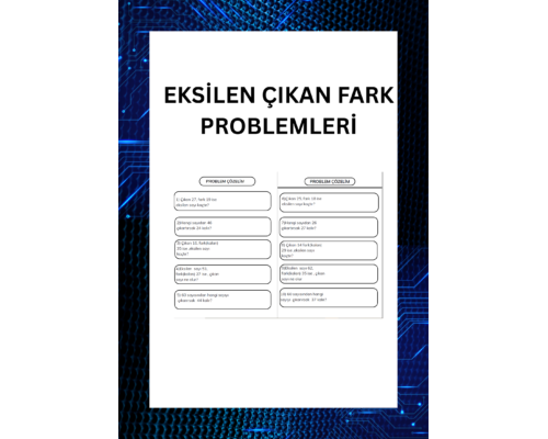 EKSİLEN ÇIKAN FARK PROBLEMLERİ