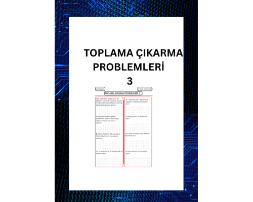 TOPLAMA ÇIKARMA PROBLEMLERİ 3