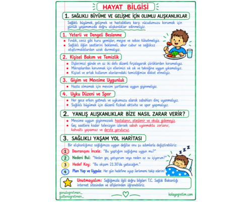 Sağlığımı Koruyorum Defter Notu