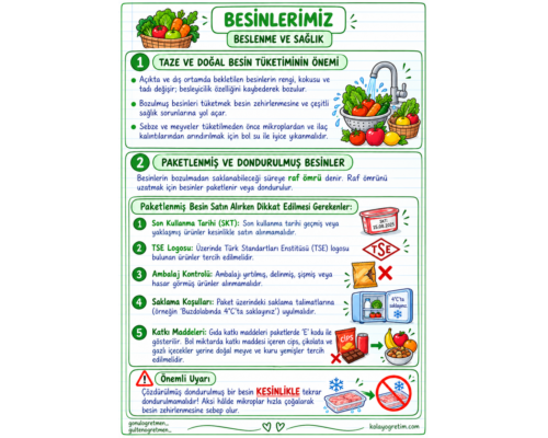 Beslenme ve Sağlık Defter Notu