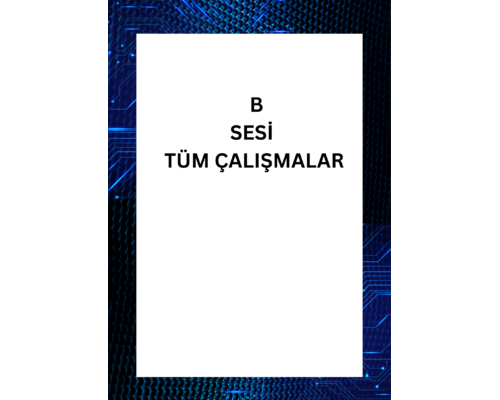 B SESİ TÜM ÇALIŞMALAR