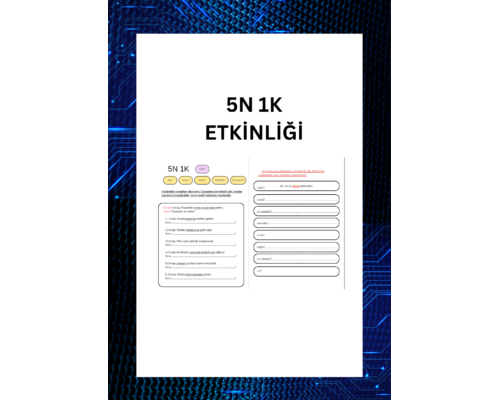 5N 1K ETKİNLİK SAYFASI
