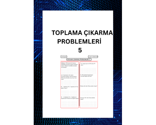 TOPLAMA ÇIKARMA İŞLEMİ PROBLEMLERİ 5