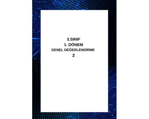 3. SINIF 1. DÖNEM GENEL DEĞERLENDİRME 2