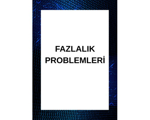 FAZLALIK PROBLEMLERİ