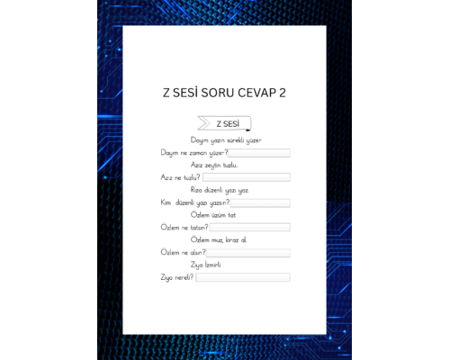 Z SESİ SORU CEVAP ETKİNLİĞİ 2