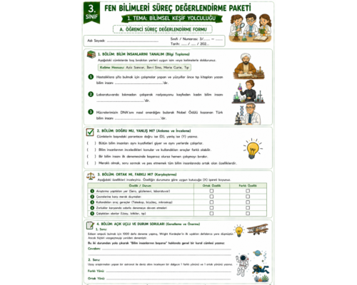 FB.3.1.2. Bilim İnsanlarının Özellikleri Süreç Değerlendirme 2