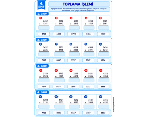 TOPLAMA İŞLEMİ