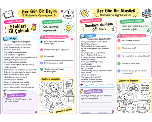 BİR DEYİM BİR ATASÖZÜ 1