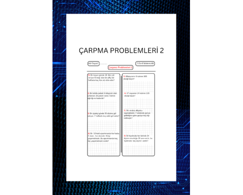 3. SINIF ÇARPMA PROBLEMLERİ 2