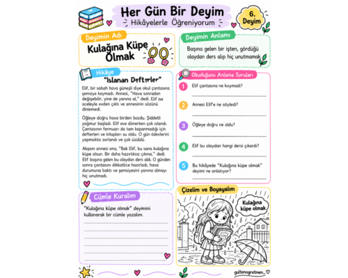 BİR DEYİM BİR ATASÖZÜ 6