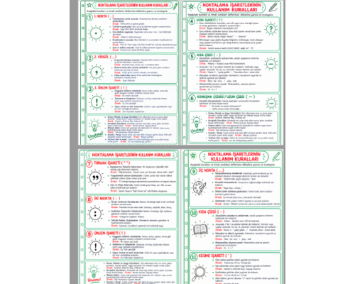 NOKTALAMA İŞARETİ  BİLGİ  (DEFTER AÇIKLAMASI )
