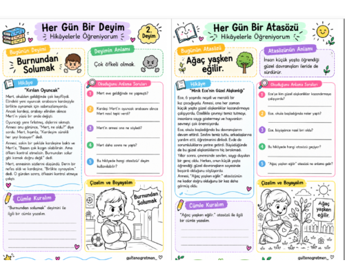 BİR DEYİM BİR ATASÖZÜ 2
