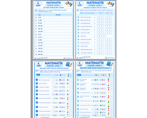 4. SINIF DOĞAL SAYILAR 1. HAFTA -2